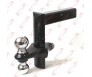  6 Position Adjustable Trailer 8" Drop w/ 2" & 2-5/16" Hitch Ball Mount Receiver 